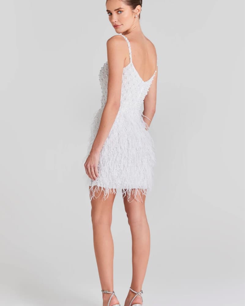 Nadine Merabi Carrie White Mini Dress - Image 2