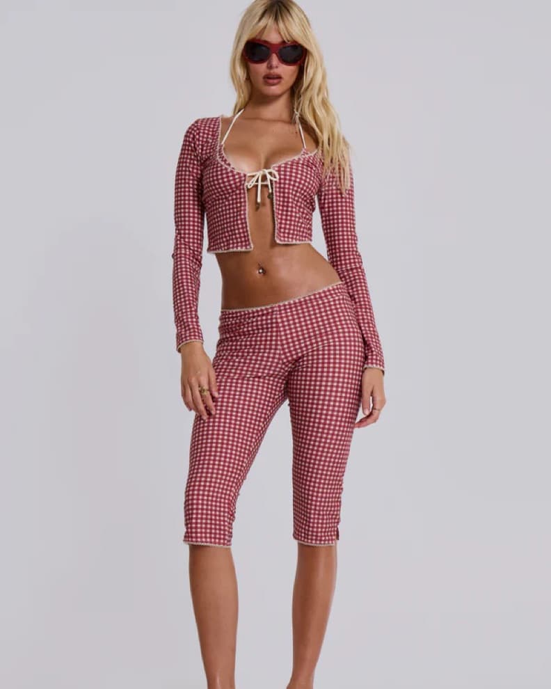 Gingham Capri Set - Image 3