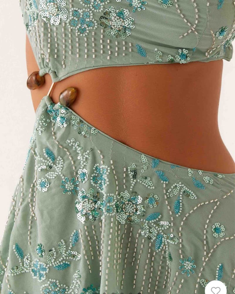 Peppermayo Aletta Sequin Mini Dress Mint - Image 5