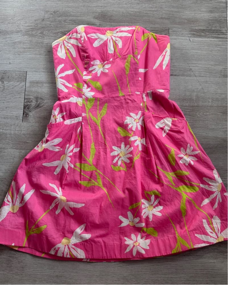 Lilly Pulitzer Strapless Pink Dress - Image 3