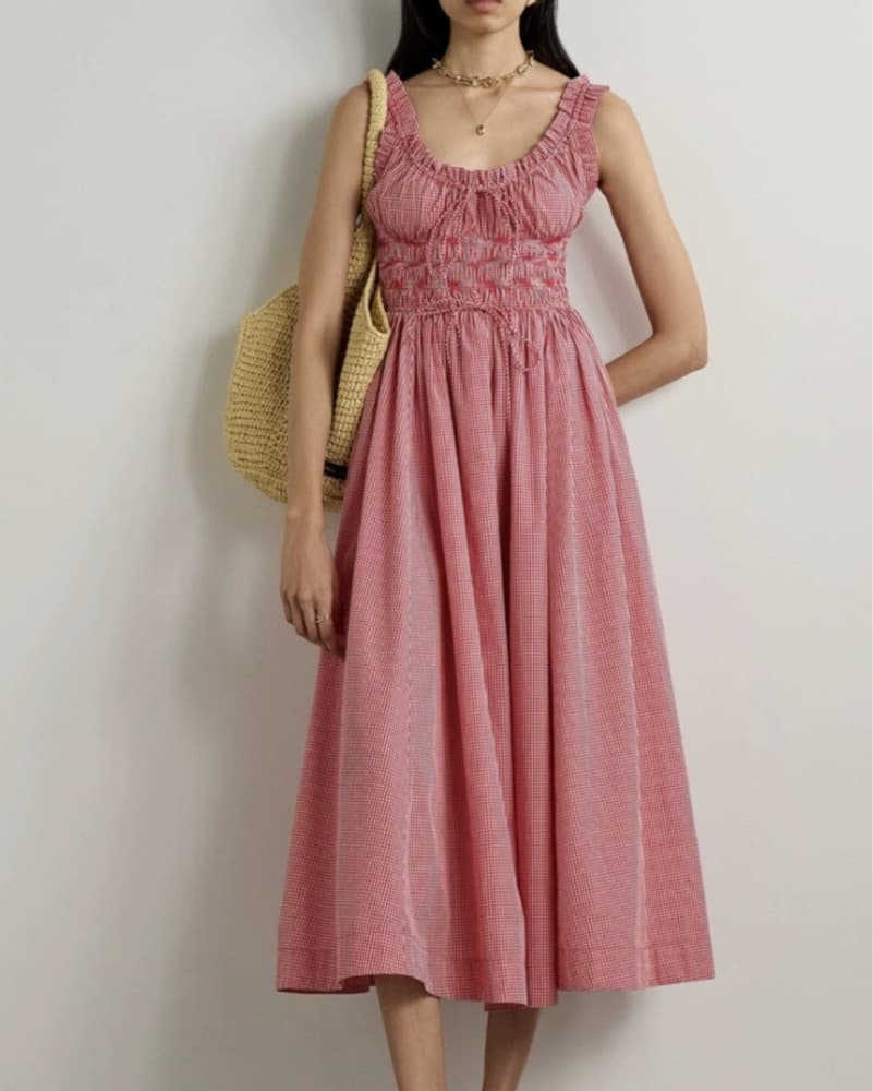 Red Gingham Doen Dress - Image 2