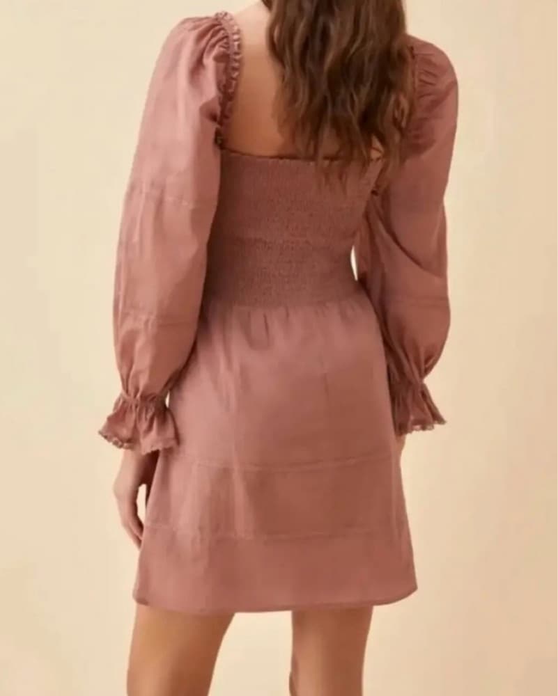 Reformation Dunes Dress In Praline - Image 3