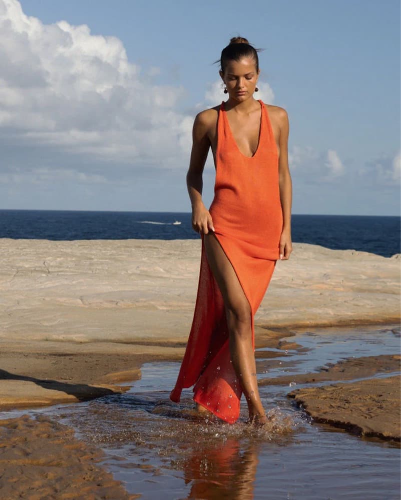 Flook the label coral knit dress - Image 3