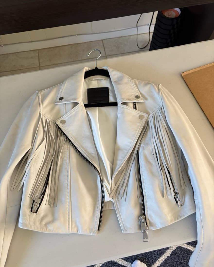 AllSaints Crop Leather jacket - Image 1