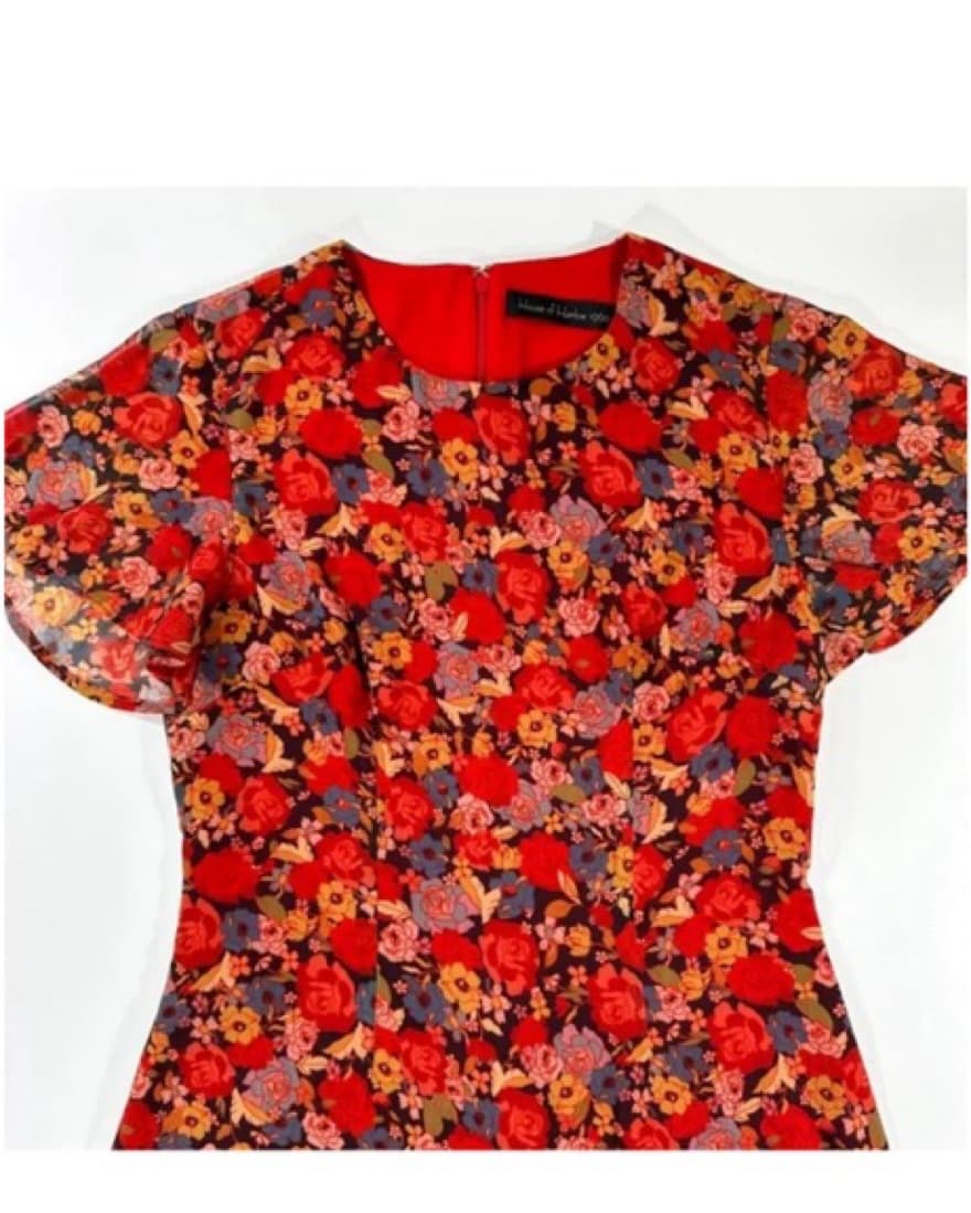 House Of Harlow Red Floral Mini Dress - Image 5