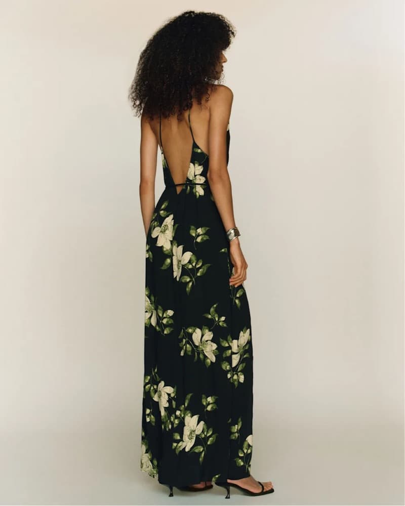 Reformation Black Floral Maxi Dress - Image 2