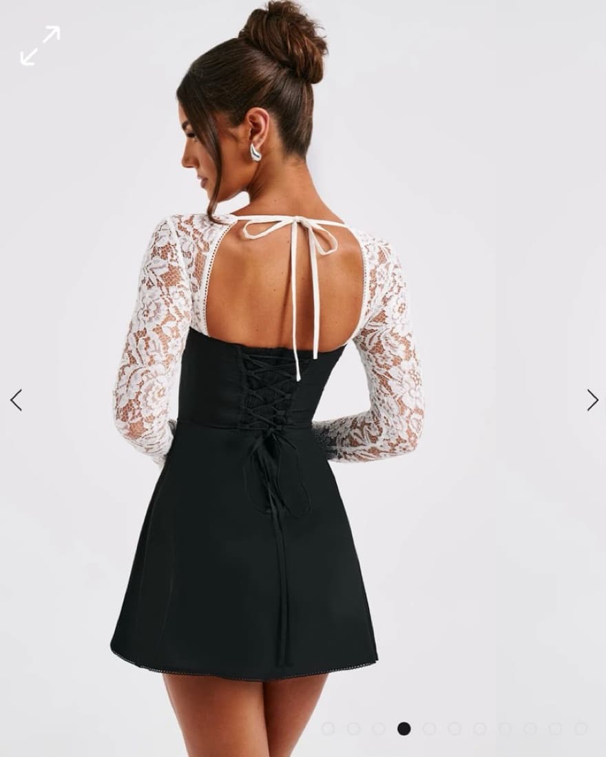 ELEGANT BLACK N WHITE DRESS - Image 3