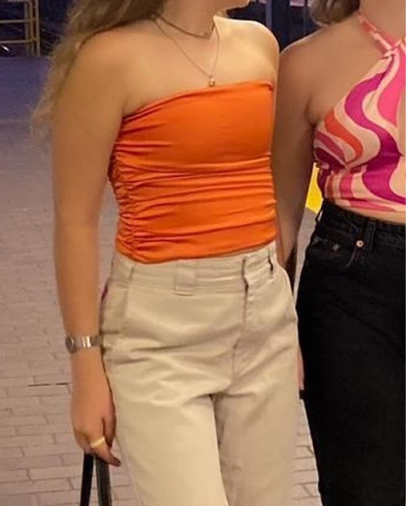 NBD Rae Strapless Tube Top Orange  - Image 4