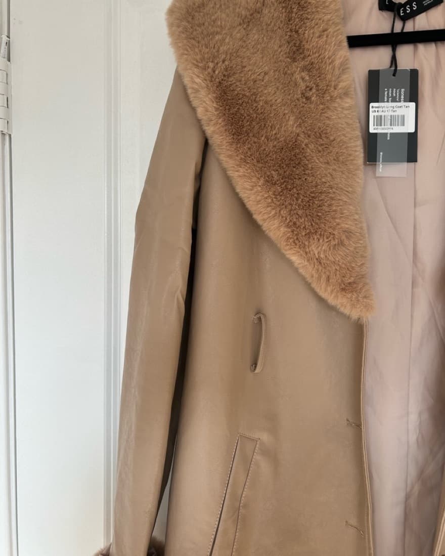 Long Fur Trim Coat  - Image 2