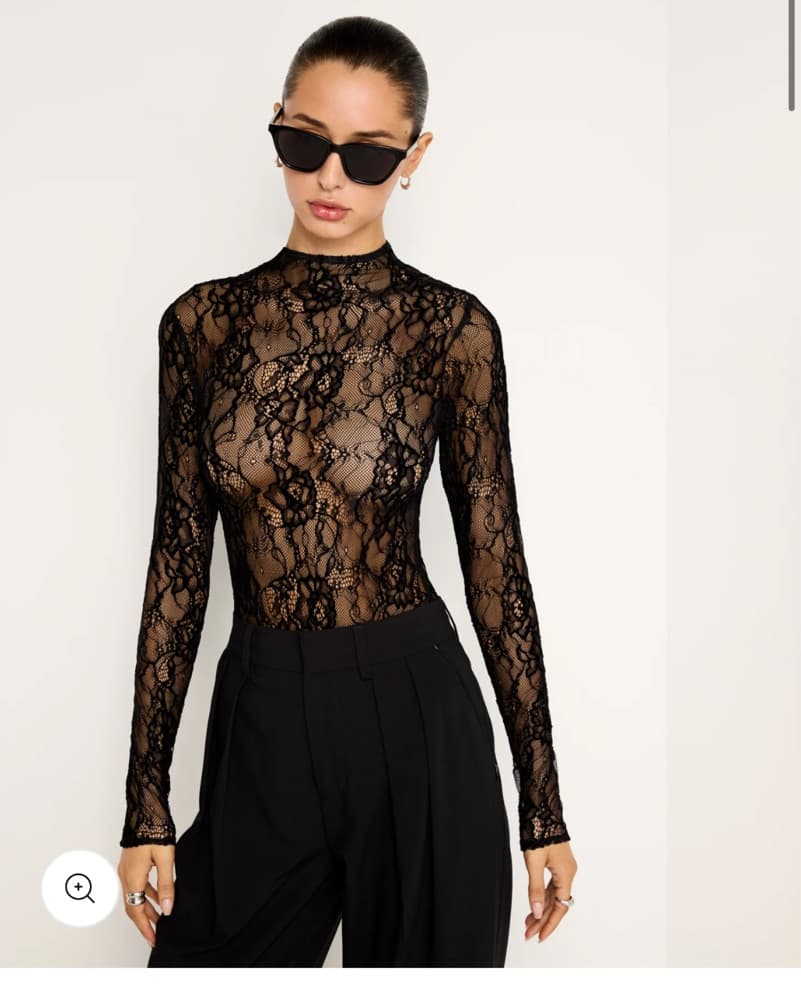 Black Lace Bodysuit  - Image 1