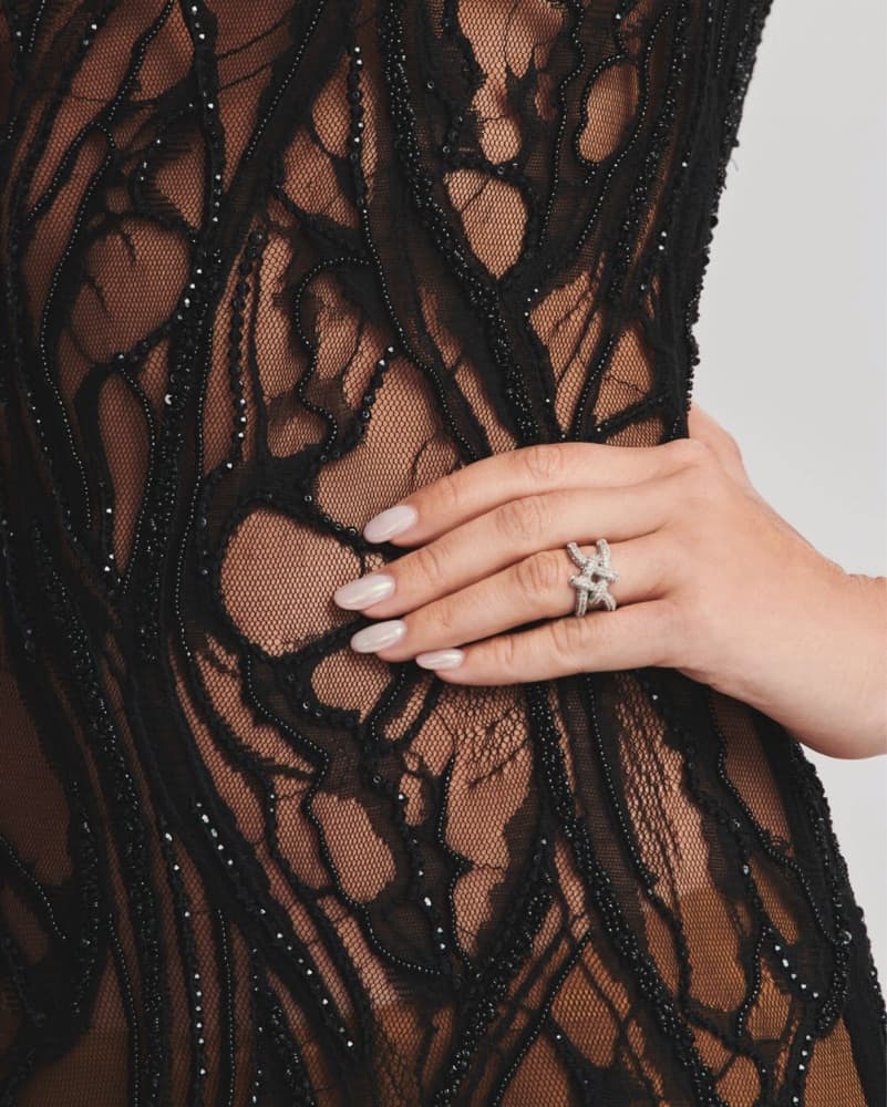 Retrofete Black Beaded Lace Gown XXS - Image 4