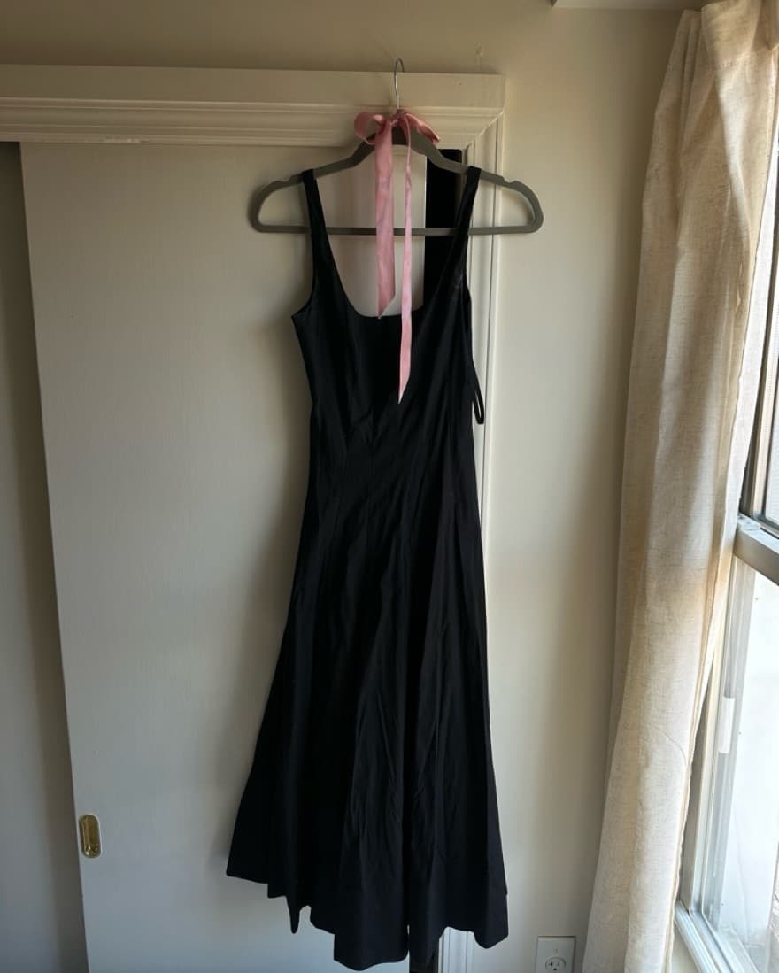 Staud Black Midi Dress - Image 5