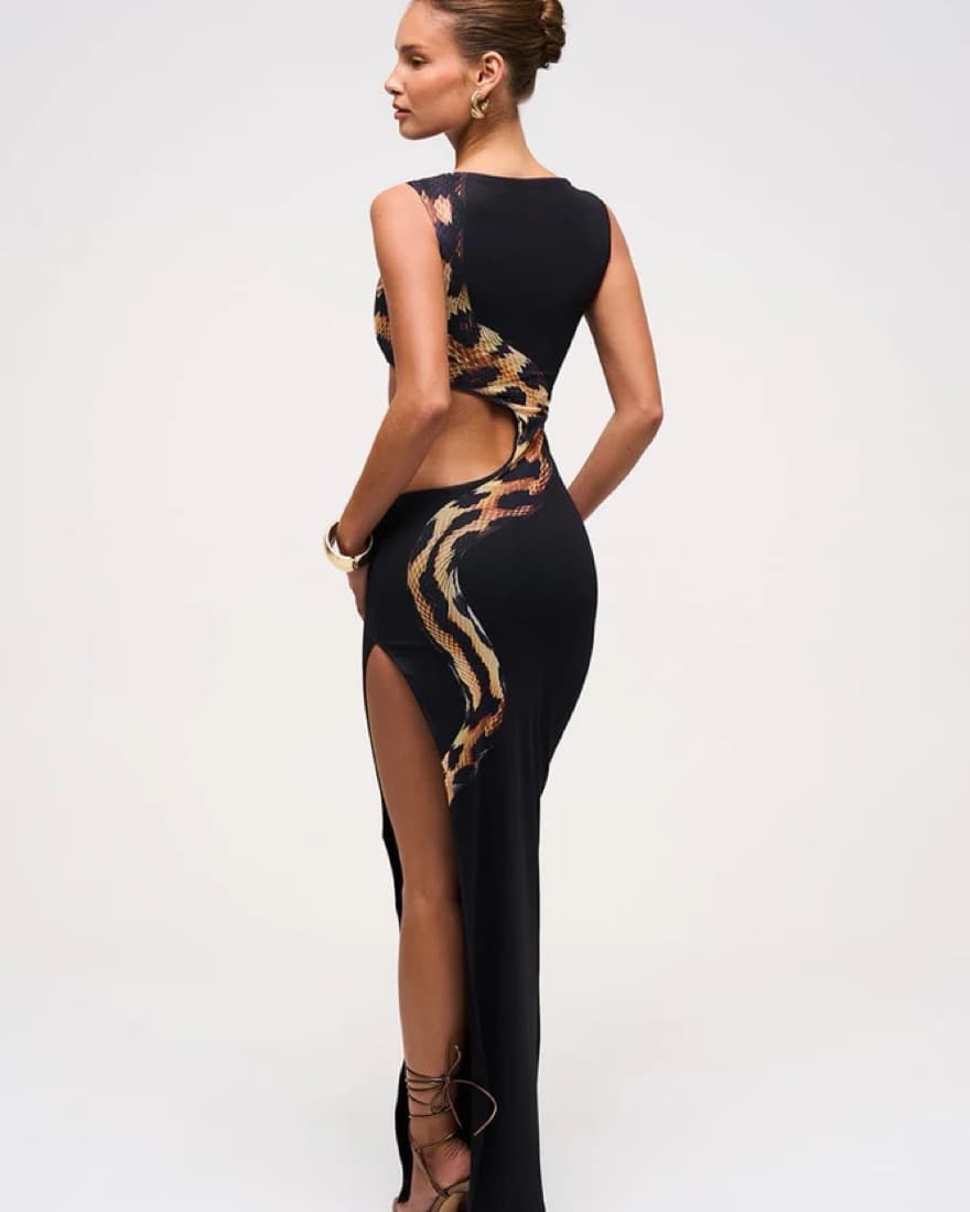 Viper Cut Out Detail Maxi Dress - Image 2