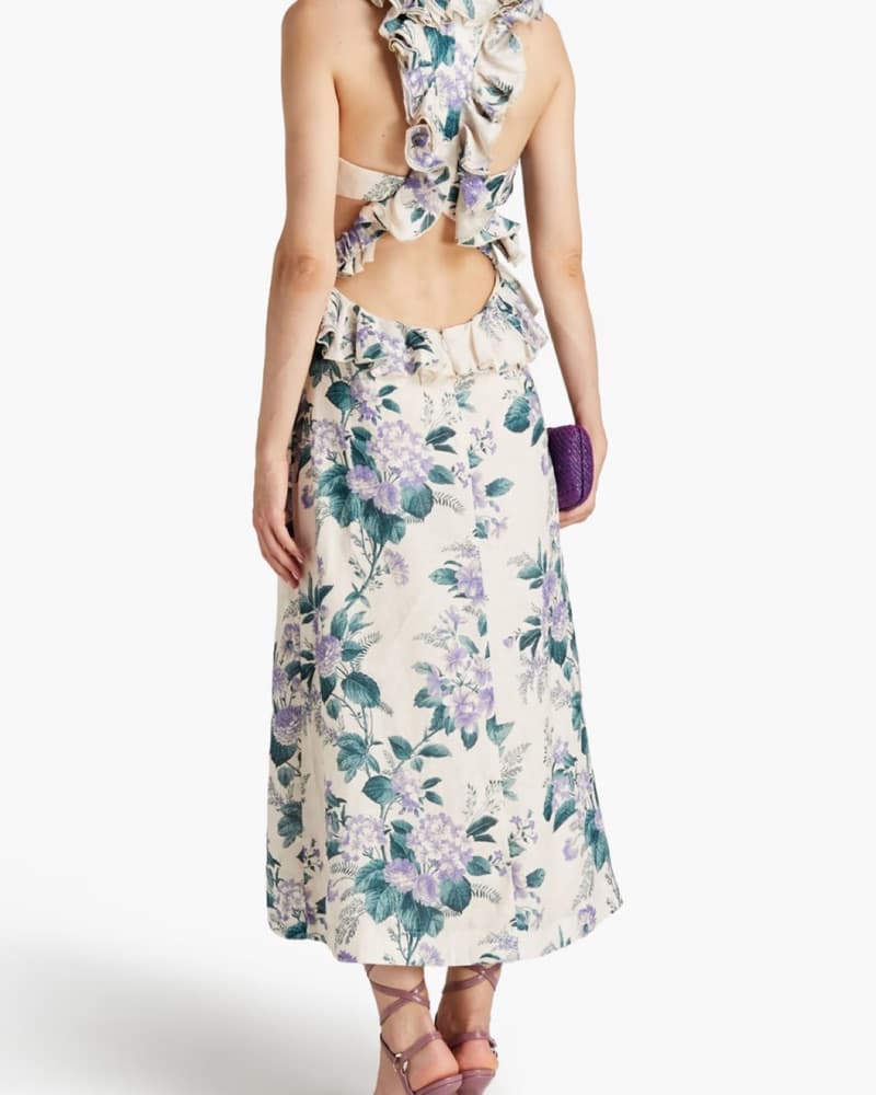 Zimmermann Casia Ruffle Midi Dress  - Image 3