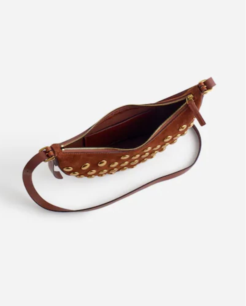 Madewell Brown Suede Studded Bag - Image 3
