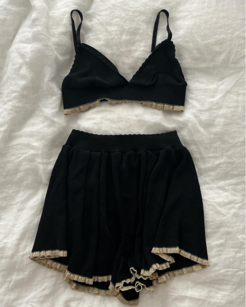 Paco Rabanne Crop Bralette & Shorts Set - Image 2