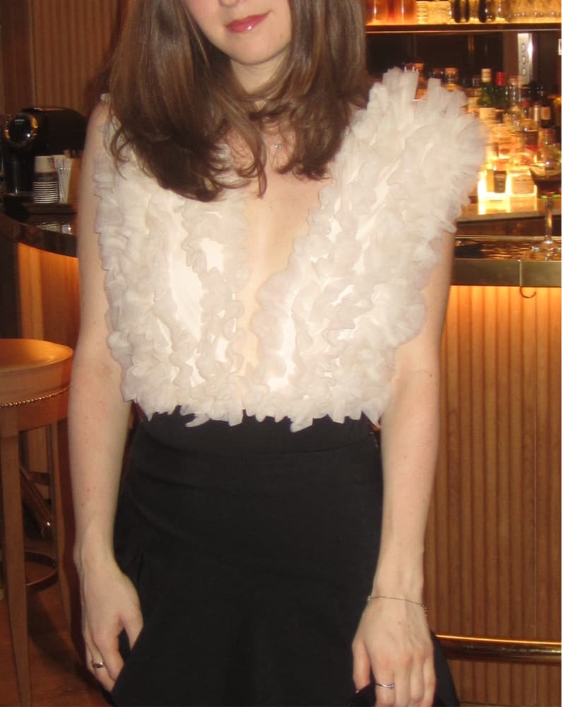 Chic Ivory Ruffle Bodysuit - Image 2