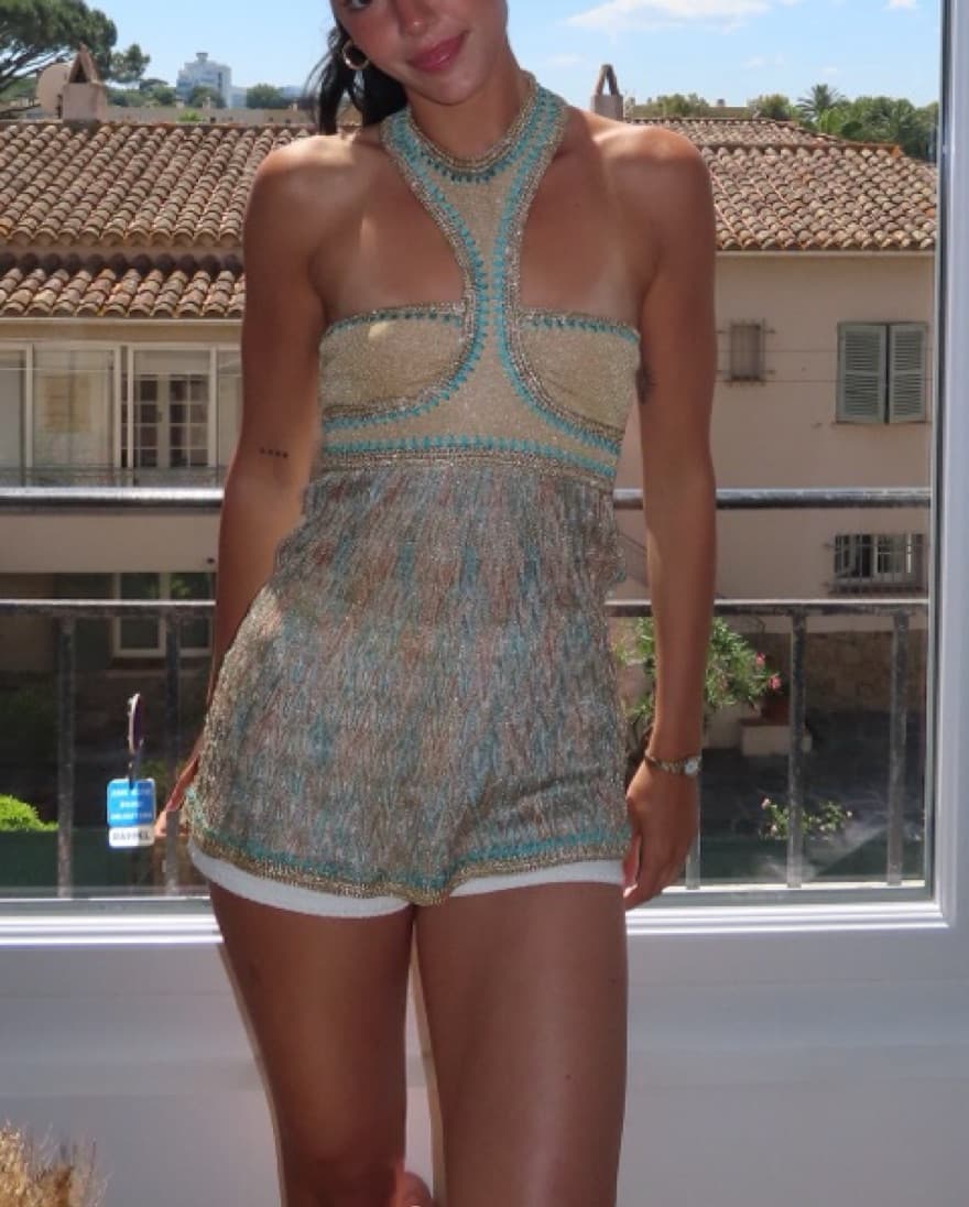 Missoni Gold & Teal Top - Image 1