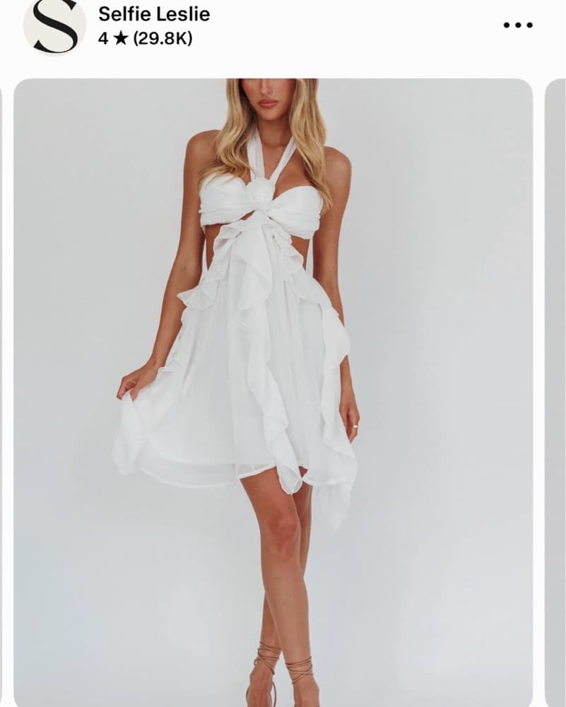 Santiago Cut-Out Ruffle Mini Dress - Image 1