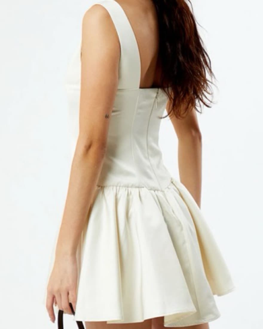 White Peplum Minidress - Image 2