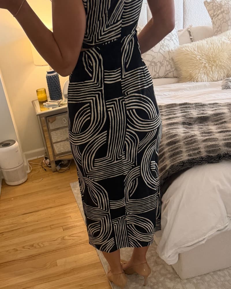 Mango Print Cutout Sleeveless Midi Dress - Image 2
