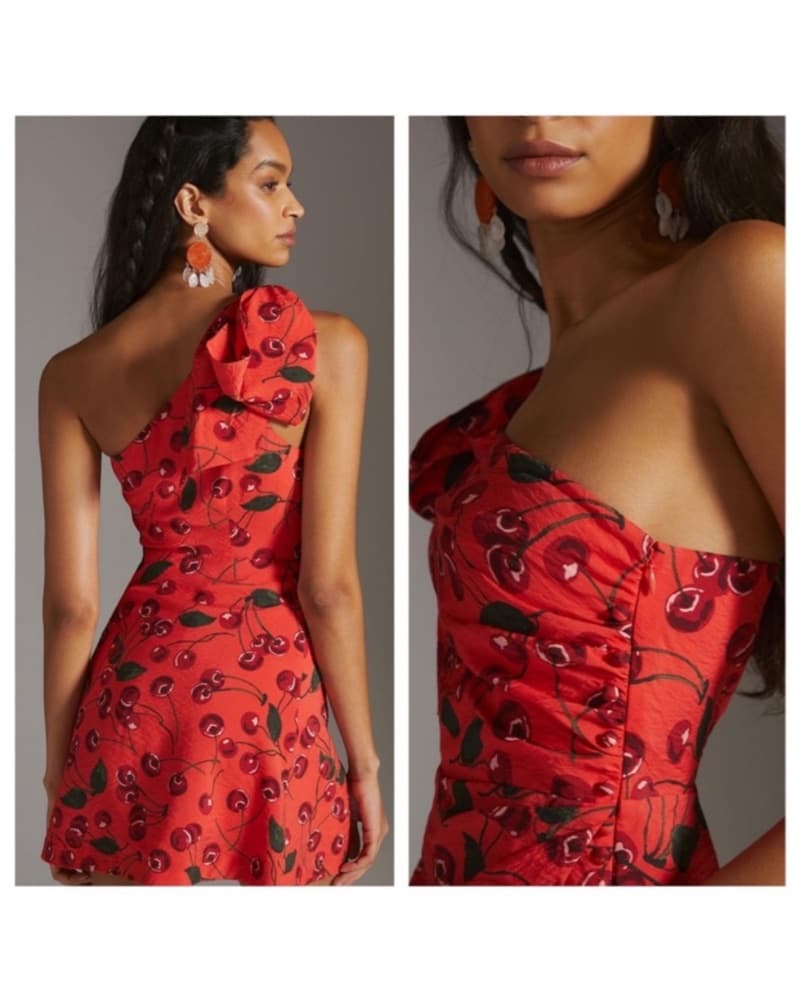 Cherry One-Shoulder Dress (Petite) - Image 5