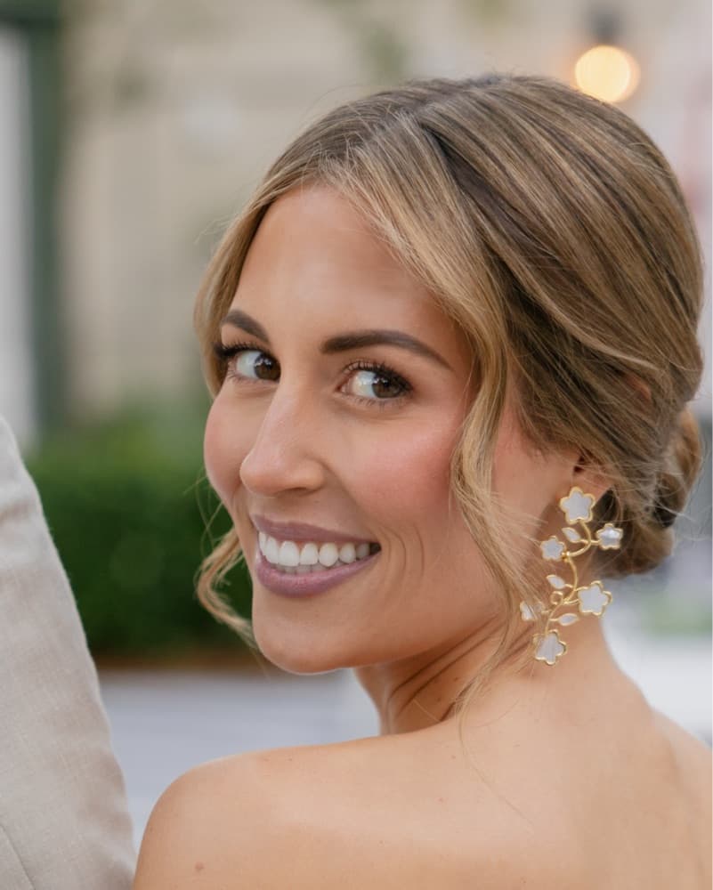 Mother of Pearl Lilia Chandelier Earring - Image 2