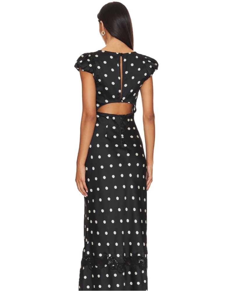 Free People Satin Polka Dot Dress - Image 3