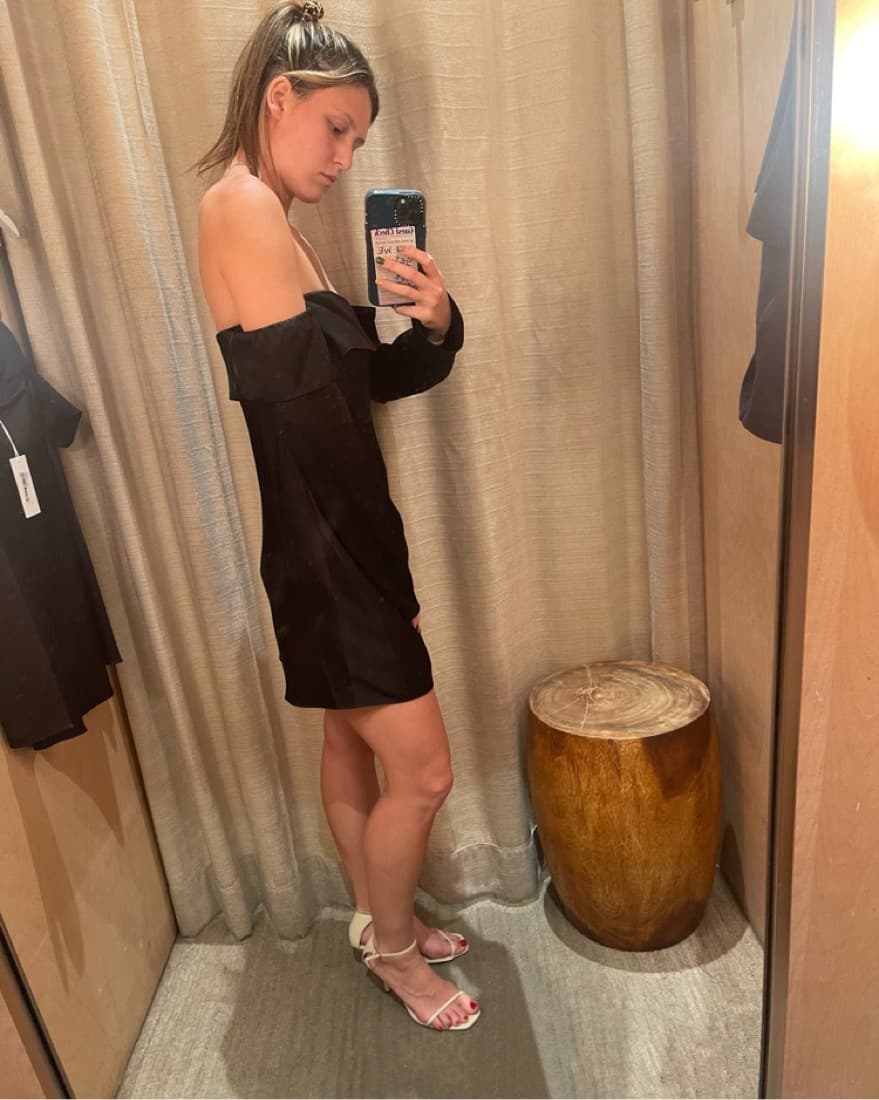 Black Reformation Satin Mini Dress - Image 5