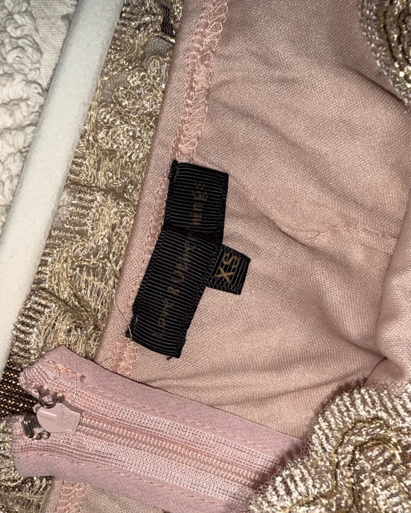 Shimmering Pink & Gold Mini Dress - Image 2