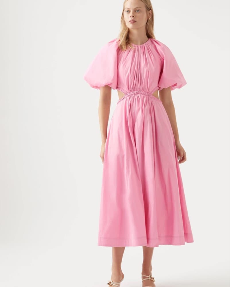 Aje Capucine Puff Sleeve Midi Dress - Image 2