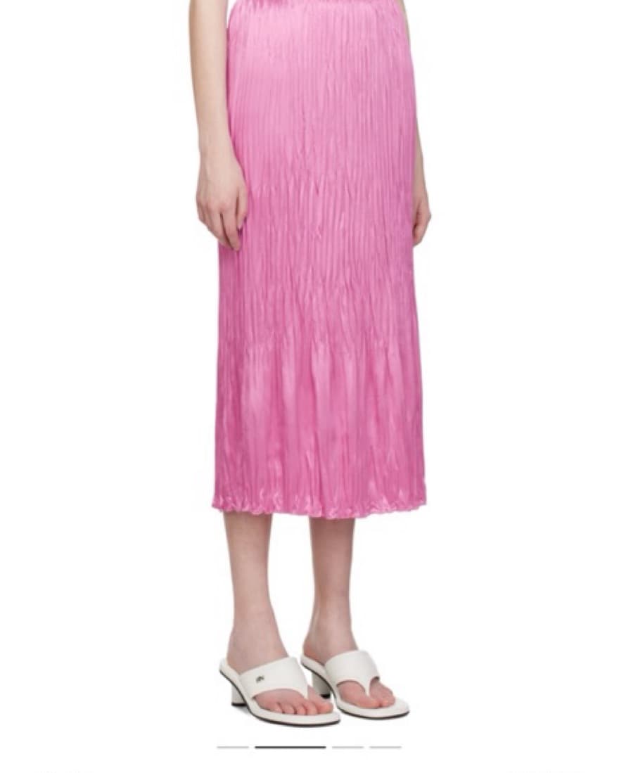 Pink Crinkle Midi Skirt Vince - Image 3