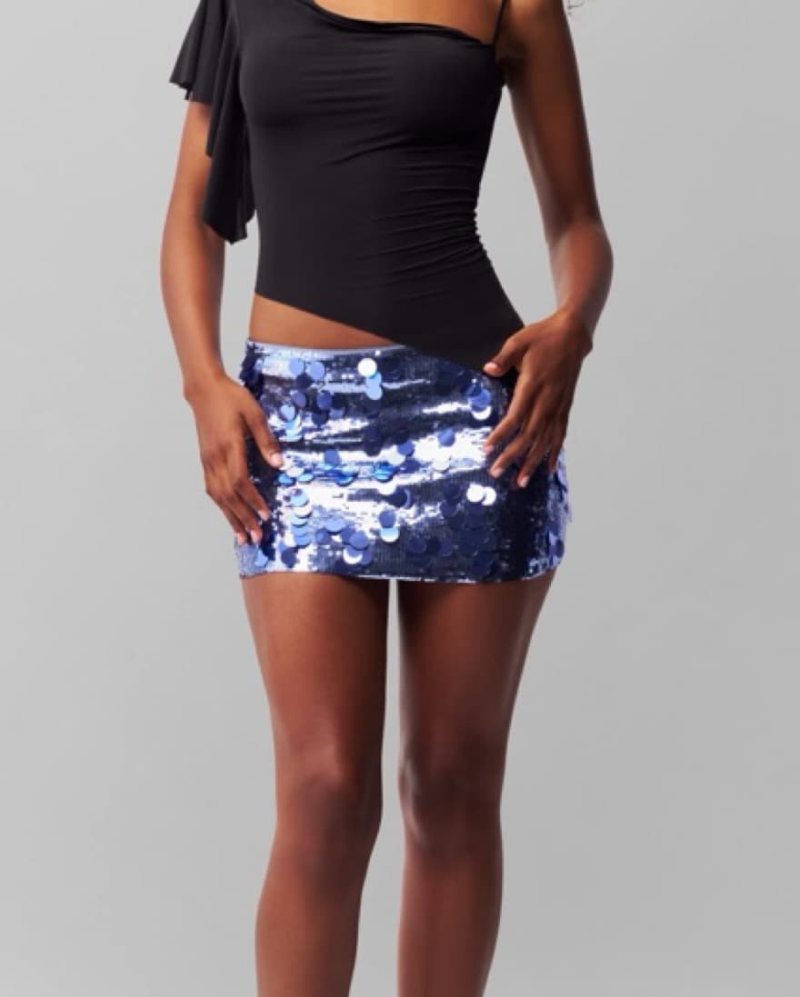 Danielle Guizio Paillette Mini Skirt - Image 2