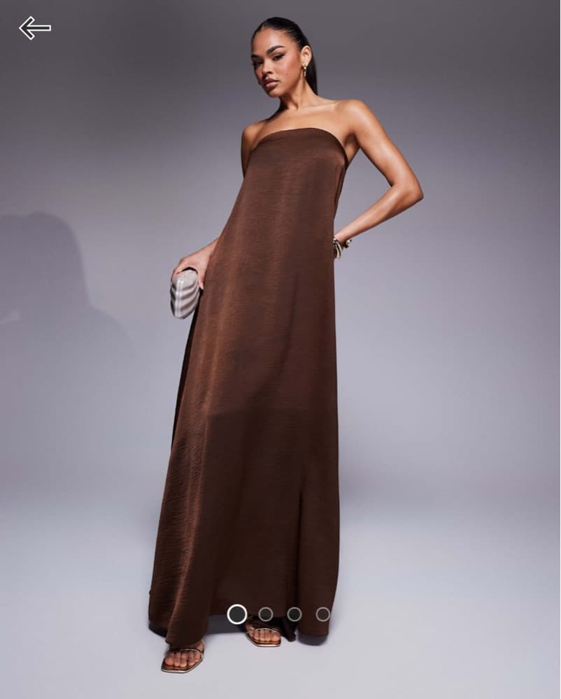 ASOS Trapeze Satin Maxi Dress - Image 1
