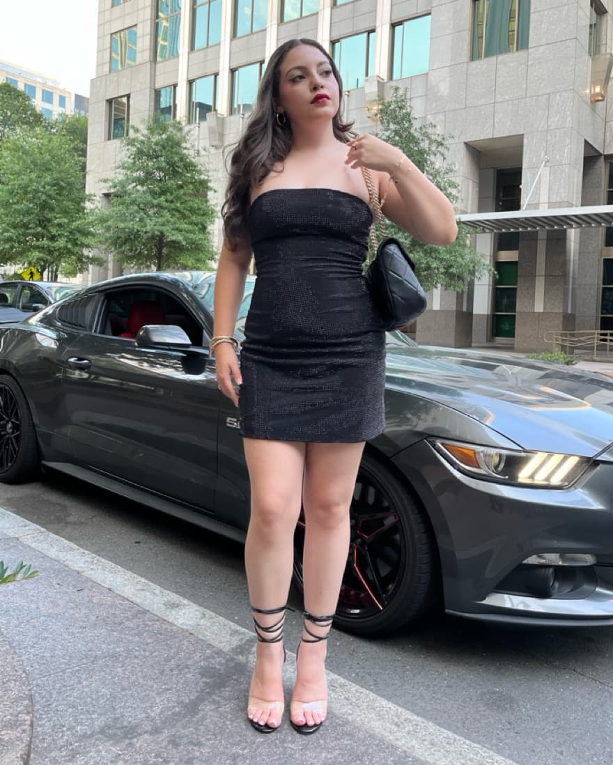 Sparkling Black Mini Dress - Image 1