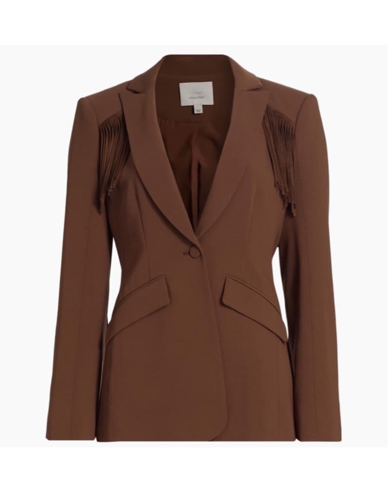 Cinq a Sept Cheyenne Fringe Blazer - Image 1