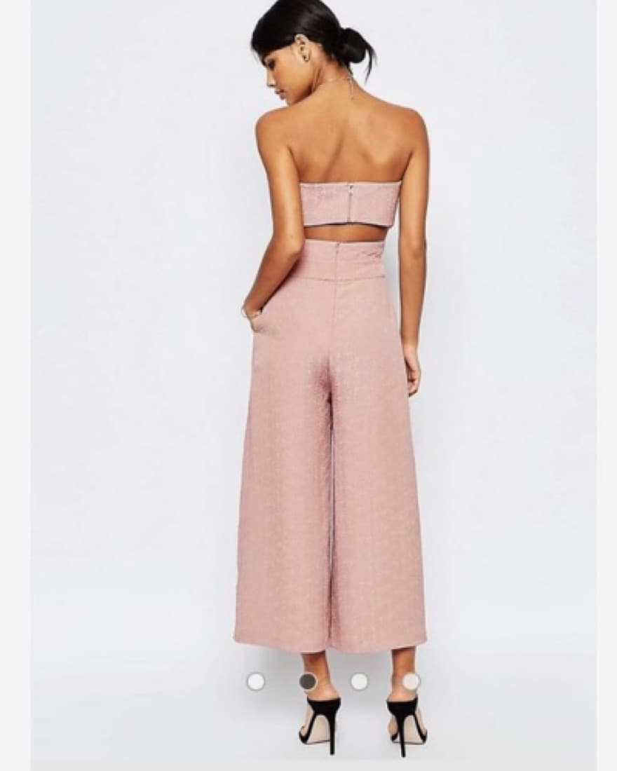 ASOS Blush Cut Out Wide Leg Jumpsuit - Image 3
