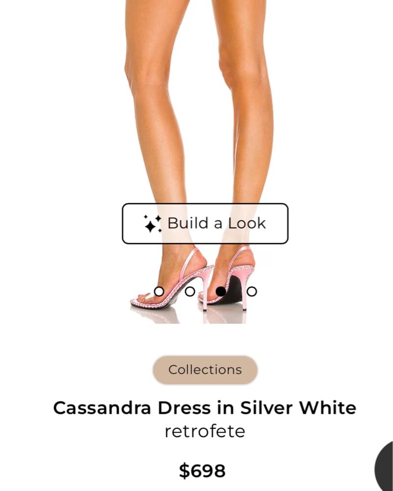 Cassandra Dress in Silver White - Image 4