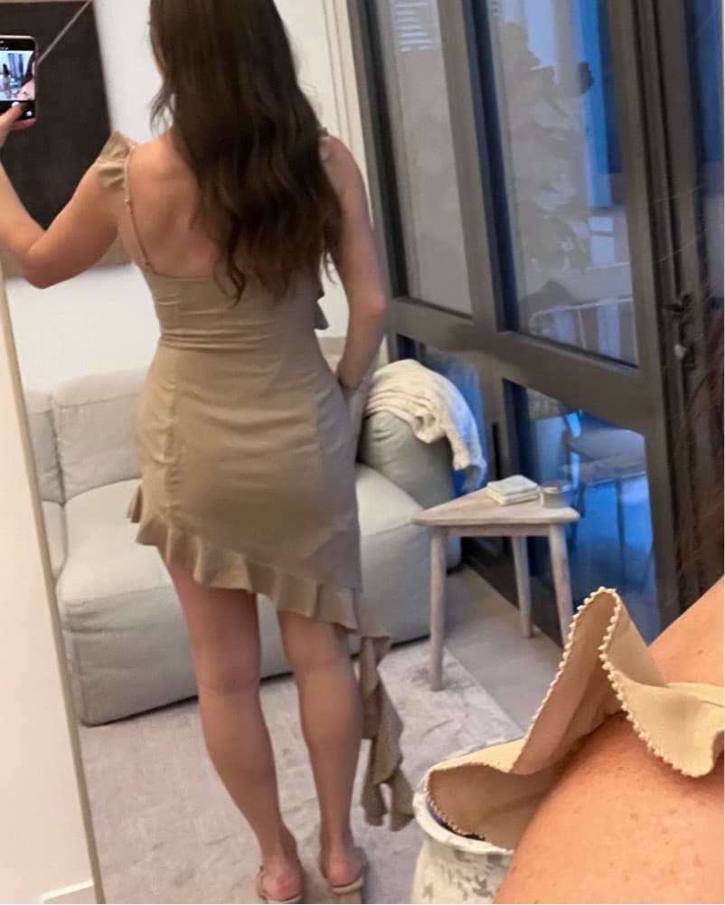 Ruffle Asymmetric Dress - Image 4