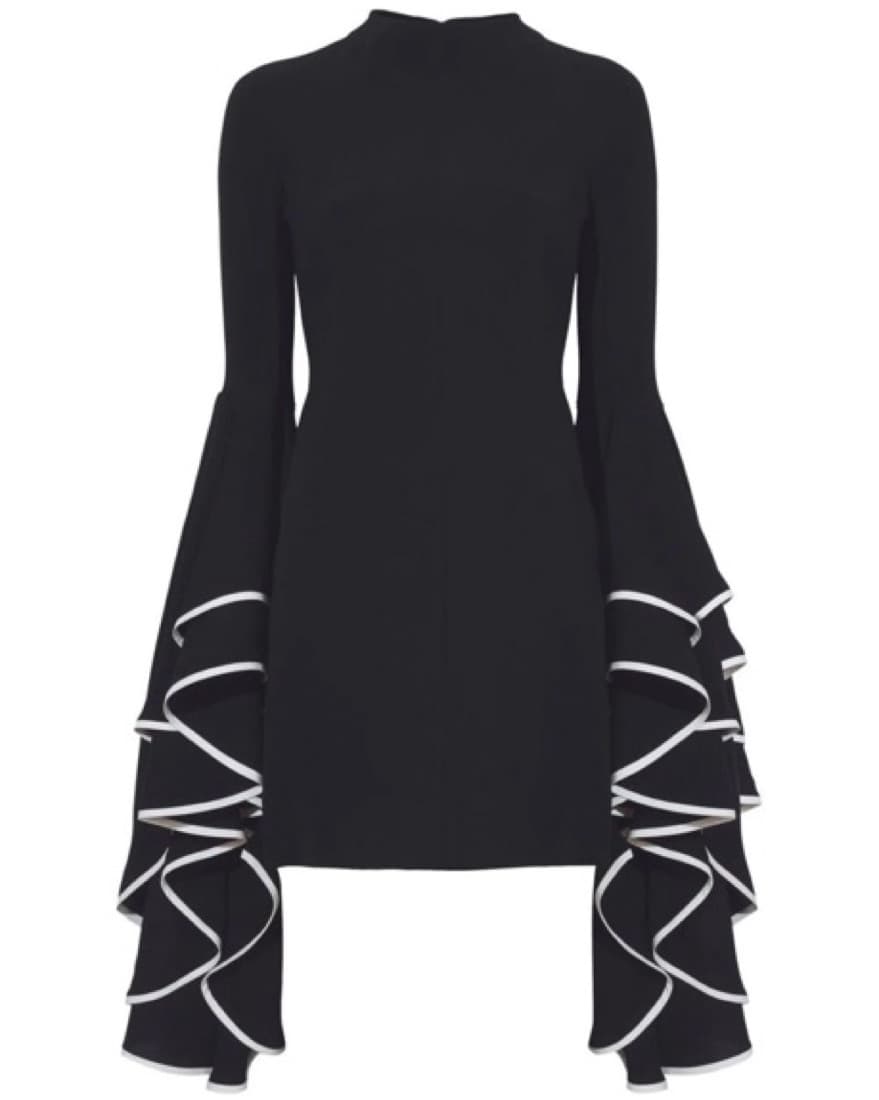 Black Dress With White Sleeves  - Image 1