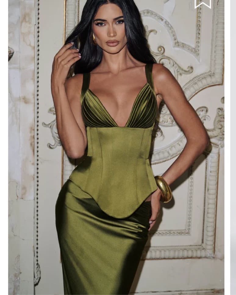 Babyboo Olive Corset And Skirt Set  - Image 2