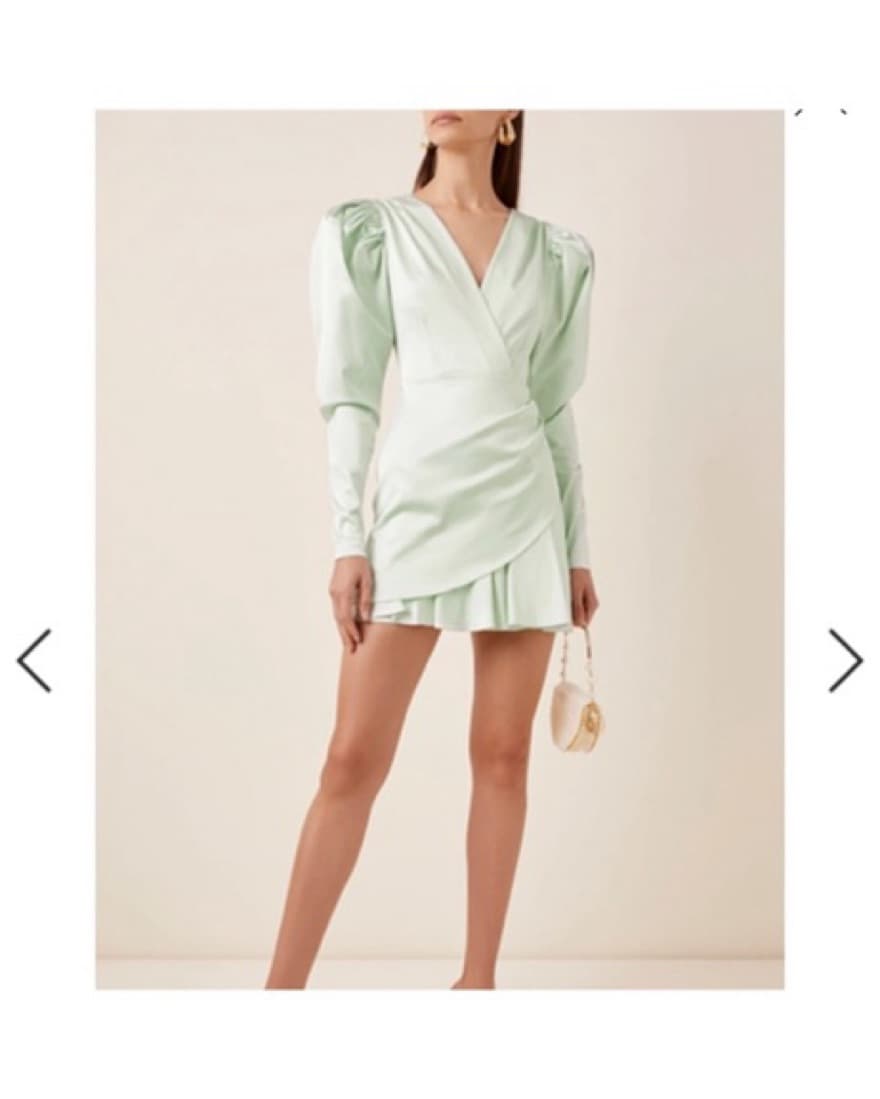 Rotate Aiken Puff Sleeve satin dress - Image 1