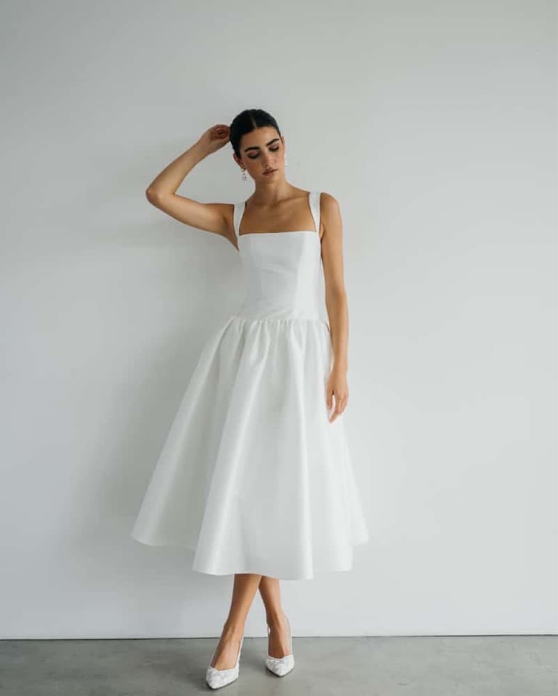 Jenny Yoo Lucille Bridal Midi Dress - Image 1