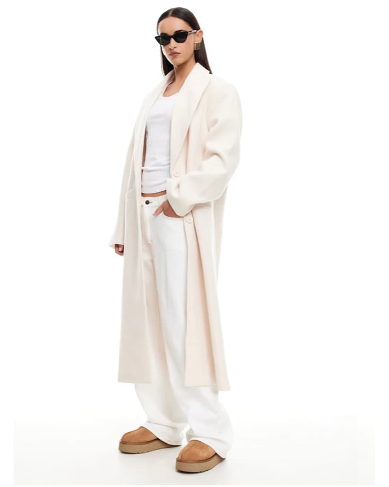 Cream Long Coat - Image 2