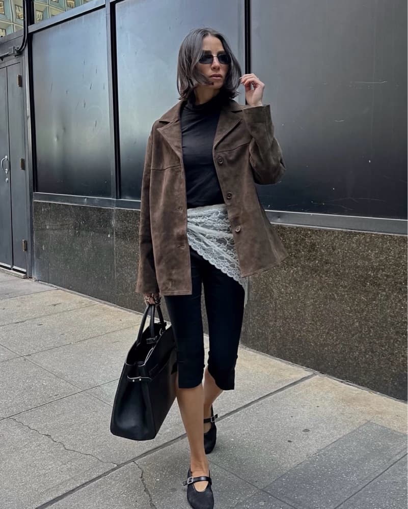 Suede Blazer Jacket - Image 2