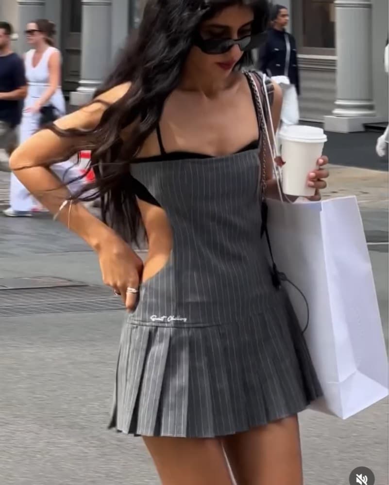 Sweet Chilling Pleated Mini Dress Set - Image 2