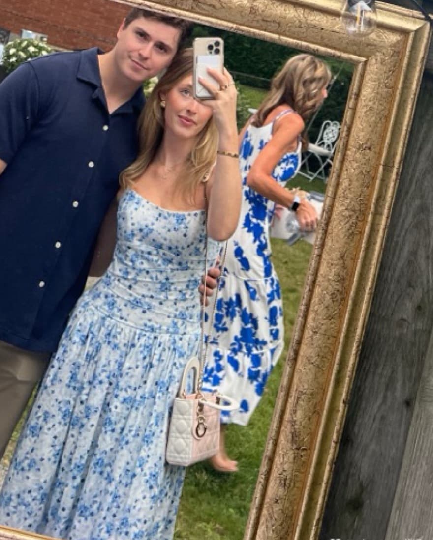 Paloma Blue Print Linen Corset Dress - Image 3