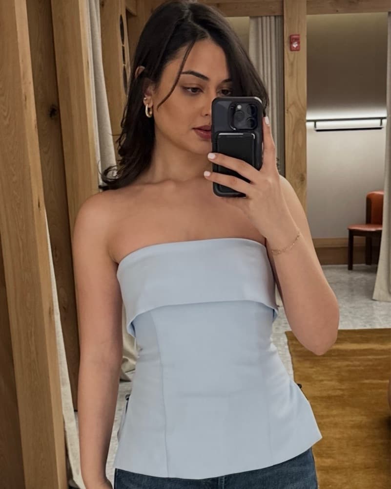 Elegant Strapless Peplum Top - Image 1