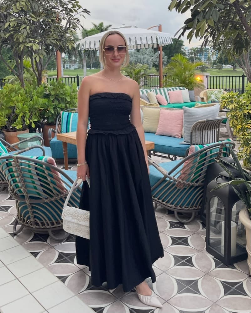 Elegant Strapless Black Maxi Dress - Image 3