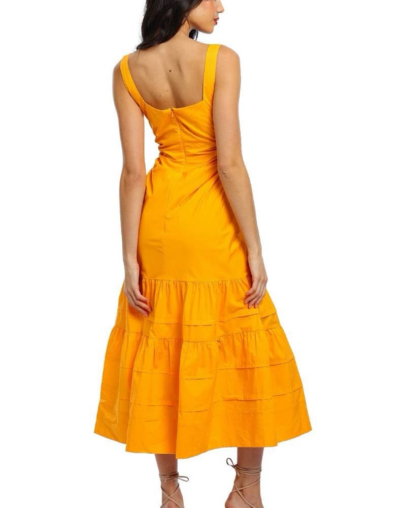 Nicholas “Betty” Orange Midi Dress - Image 3